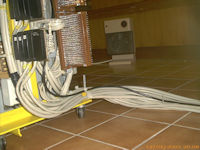 hunderte Verbindungen - Die Kabel zur Anlage bzw. den Fahrpulten